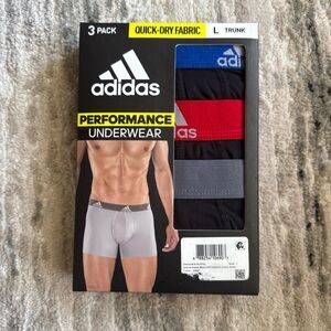 Adidas Men’s Performance Underwear 3-pack trunk Size Large